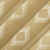 No. 918 1pc 50"x84" Ravenna Embroidered Medallion Sheer Rod Pocket Curtain Panel Gold - 2 of 4