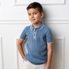 Hope & Henry Boys' Organic Short Sleeve Sweater Polo, Kids - 3 of 4