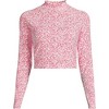 Lands' End Women's Long Sleeve Mock Neck Cropped UPF 50 Sun Protection Rash Guard - 3 of 3