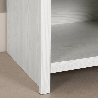White Pine 1-Drawer Nightstand with Open Shelf