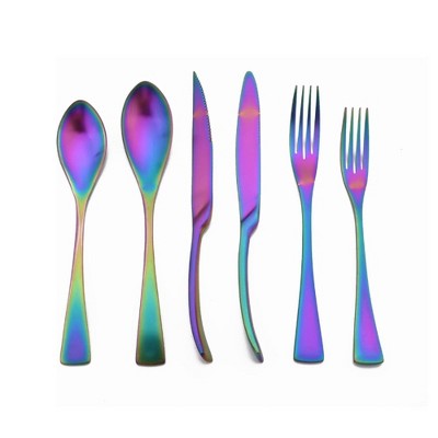 Nebula Vortex Luxury Mirror Satin Cutlery Utensil Set