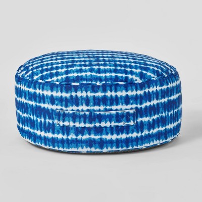 Round Floor Pouf with Handle Tie Dye - Blue - Sun Squad™