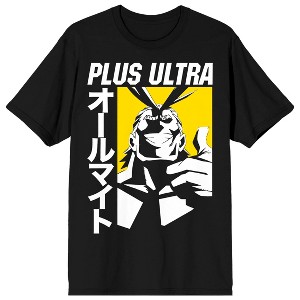 My Hero Academia Anime Plus Ultra All Might Mens Black Short Sleeve Shirt - 1 of 2