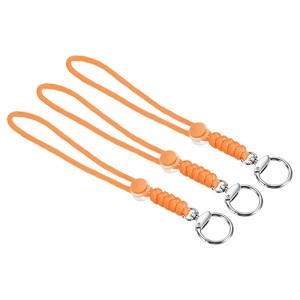 Unique Bargains Braided Wrist Polyester Keychain Wallets ID Cards Lanyard with Hook 3 Pcs - 1 of 4