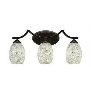 Toltec Lighting Zilo 3 - Light Vanity in  Dark Granite with 5" Natural Fusion Shade - 1 of 1