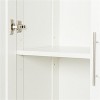LunaLulinlk Kitchen cabinet with 2 doors and 3 partitions to separate 4 storage spaces,white - 3 of 4