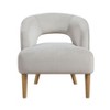 NicBex 1pc Accent Chair Unique Style Velvet Plush Seat Solid Wood Legs Lounge Chair Reading Chair Comfy Chair for Living Room Bedroom Studio - 2 of 4