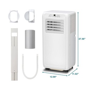 Kismile 10000 ASHRAE BTU/6000 BTU DOE 115-Volt Vented Medium Room Portable Air Conditioner Remote Included - 1 of 4