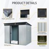 NicBex Outdoor Metal Storage Shed with Lockable Sliding Doors and Transparent Plate for Backyard Garden,Patio - 4 of 4