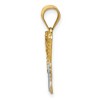 Black Bow Jewelry 14k Yellow Gold & White Rhodium 22mm Diamond Cut Butterfly Pendant - 2 of 4