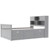 YOOCOZZ Full Size Captain Platform Bed Frame with Storage Bookcases and Shelves,Four Drawers - 3 of 4
