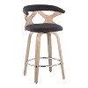 Set of 2 Gardenia Counter Height Barstools - LumiSource: Swivel, Upholstered, Foam-Filled - 2 of 4