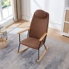 NicBex Accent Chair Rocking Chair with Adjustable Headrest Pillow Upholstered Glider Rocker Comfy Chair for Living Room, Bedroom - 2 of 4