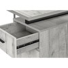 Vynxaria Computer Desk, Home Office, Laptop, Left, Right Set-up, Storage Drawers, 48"l, Work, Grey Laminate, Black Metal, Modern - 4 of 4