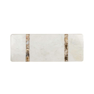 Brown Agate and Marble Serving Board by Foreside Home & Garden