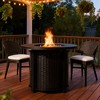 BAOURE 32" Black Propane Gas Fire Pit Table, 50000 BTU Round Steel Fire Pit for Outside Patio Deck Garden Courtyard - 2 of 4