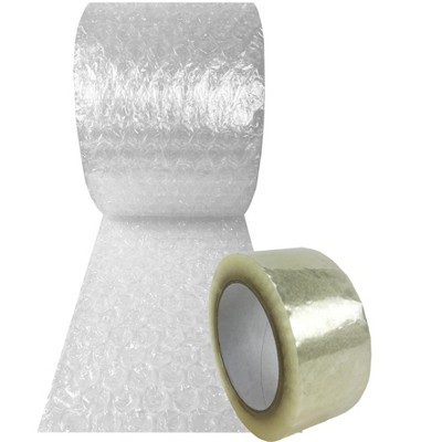 UBMOVE Moving Supplies - Large Bubble Roll 65’ x 12” and Packing Tape 2” x 55’