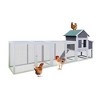 ORRD 122" Gray Wood Chicken Coop - Large Hen House w/Nesting Box, Rabbit Hutch for Backyard - 3 of 4
