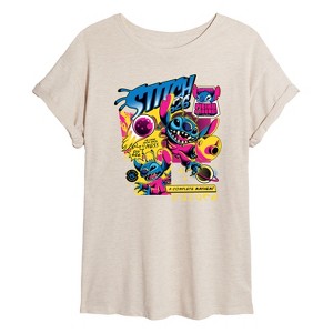 Women's - Disney - Lilo & Stitch Oversized Graphic T-Shirt - 1 of 4