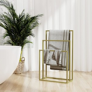 vidaXL Towel Rack Gold Iron 18.9 x 9.4 x 31.1 in Towel Rack - 1 of 4