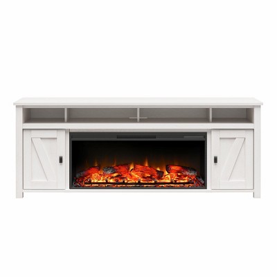 Ameriwood Home Farmington Electric Fireplace TV Console with Remote for TVs up to 85"