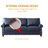 NicBex 82.68 Inch Faux Leather Storage 3-Seat Upholstered Sofa for Living Room,Small Space,Office,Apartment - 4 of 4