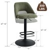 24"-32" Edwin Upholstered Fabric 360° Swivel Adjustable Barstools (Set of 2) -Maison Boucle - 3 of 4
