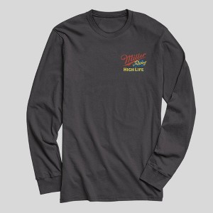 Men's Miller Racing Long Sleeve Graphic T-Shirt - Charcoal Gray - 1 of 4