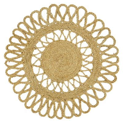 Saro Lifestyle Loopy Table Mats With Jute Design (set Of 4), Beige : Target