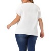 Agnes Orinda Women's Plus Size Elegant Pleated Petal Tulip Short Sleeve Office Work Summer Blouses - 4 of 4