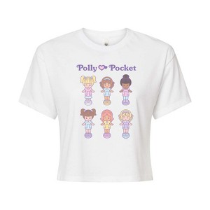 Women's - Polly Pocket - Polly Pocket Doll Grid Cropped Graphic T-Shirt - 1 of 4