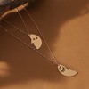 SOHI Women's California Gold The Lovers Multi-Layer Necklace - 3 of 4