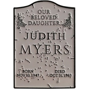 Trick or Treat Studios Adult Halloween 1978 Judith Myers Tombstone Enamel Painted Lapel Pin - Gray - 1 of 1