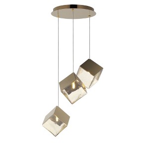 ET2 Lighting Ice Cube 3 - Light Pendant in  French Gold - 1 of 2