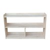 International Concepts 30" Abby Divided Bookshelf Unfinished : Farmhouse Style, 4-Tier, Hardwood, Metal Hardware - 2 of 4