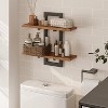 Attop Floating Shelves, Wall Mounted Storage Shelves 2-Tier, Hanging Bathroom Shelves, for Living Room, Bedroom, Bathroom, Kitchen - 3 of 4
