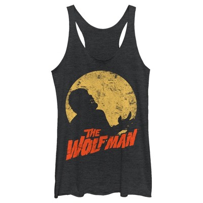 Women's The Wolfman Distressed Silhouette Racerback Tank Top
