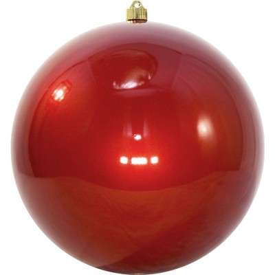 Christmas by Krebs Shiny Candy Red Shatterproof Christmas Ball Ornament 12" (300mm)