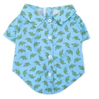 The Worthy Dog Al the Gator Button-Up-Look Pet Shirt