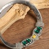 SOHI Women's Emerald Green Party Stone Collar Neckace - 3 of 4
