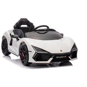 Orange 12V Ride On Car for Kids, Electric Vehicle, Car Toy for Boys & Girls, with Bluetooth, USB, Music, Remote Control, Headlight - 1 of 4