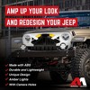 AMERICAN MODIFIED Empire Grille Compatible w/ Jeep 2018+ Wrangler JL & 2020+ Gladiator JT w/ Camera, White/Black - 3 of 4