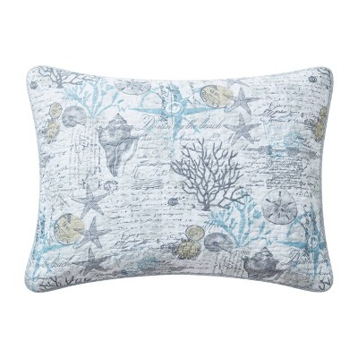 Coastal Breeze Gray King Cotton Quilt Set with Reversible Design