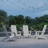 Merrick Lane Set of 4 Modern All-Weather Poly Resin Wood Adirondack Chairs - 2 of 4