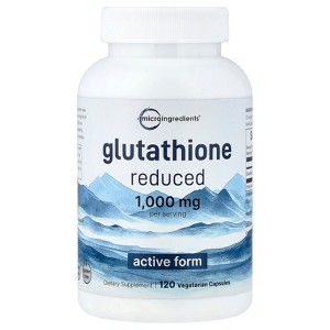 Micro Ingredients Glutathione, Reduced, 120 Vegetarian Capsules (500 mg per Capsule) - 1 of 4