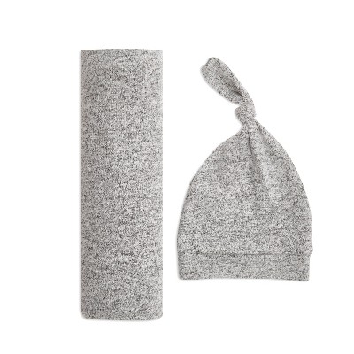 Aden + Anais Snuggle Knit Swaddle Blanket Gift Set - Heather Gray