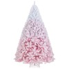 Costway 5/6/7/8 FT Artificial Christmas Tree with 456/820/1264/1774 Branch Tips & Folding Metal Stand White & Blue/White & Pink - 2 of 4