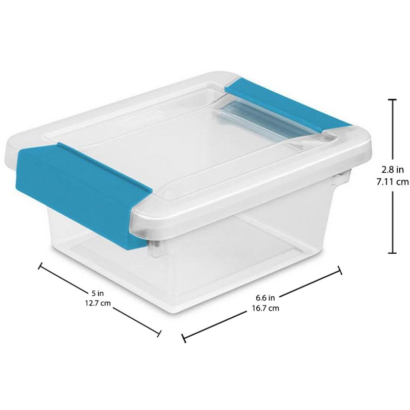 Sterilite Plastic Miniature Clip Storage Box Container with Latching Lid for Home, Office, Workspace, and Utility Space Organization, 5 of 7