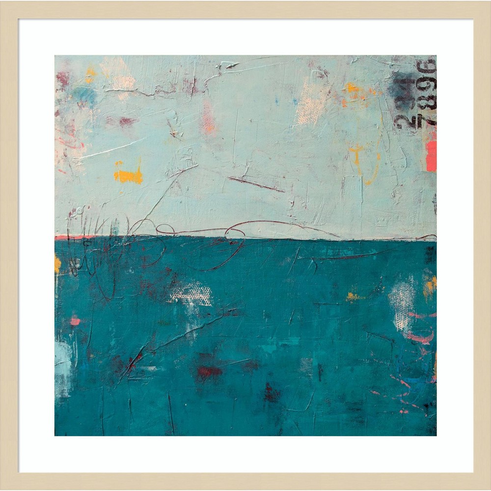 Amanti Art 25"x25" Blue Bay Hideaway by Erin Ashley Wood Framed Wall Art Print