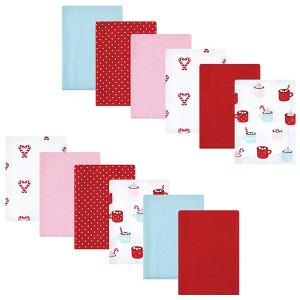 Luvable Friends Hudson Baby Flannel Burp Cloths 12pk - 1 of 2